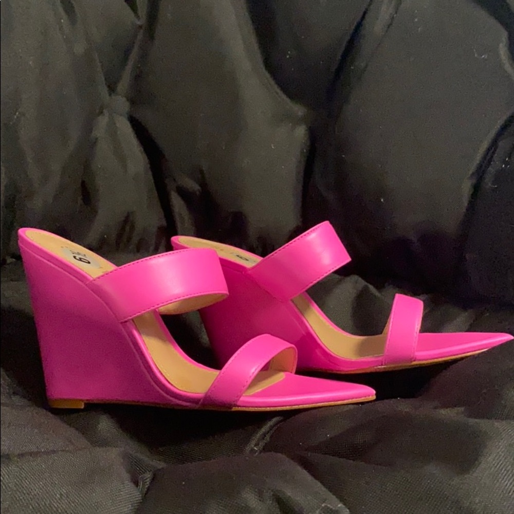 Hot Pink Wedge Sandal